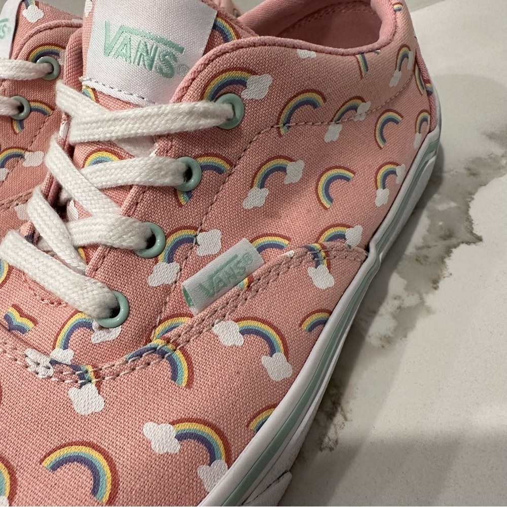 Vans Youth Kids Girls Doheny Rainbows Shoes Sneakers Size Missy 6 Pink Lace Up - Picture 8 of 14